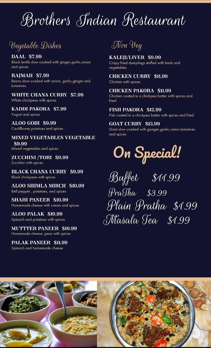 Brothers Restaurant/Punjabi Dhaba Menu - Image 2